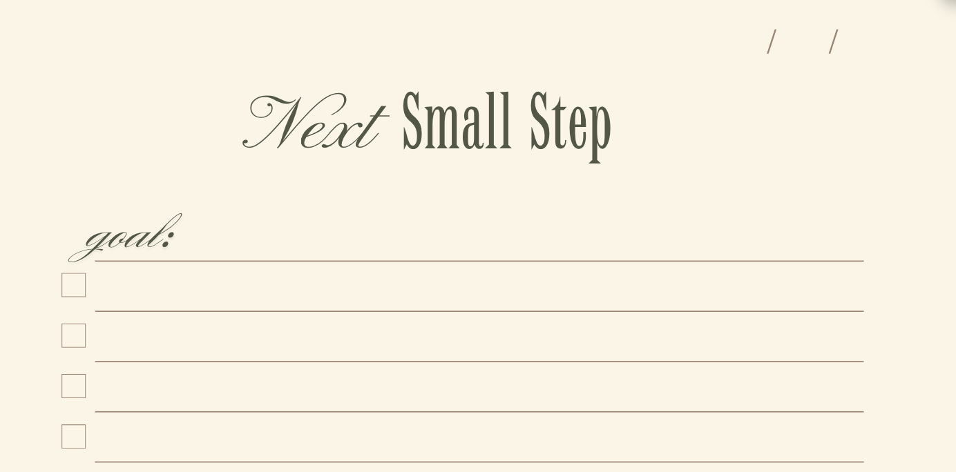 Next Small Step – A Luxe Action Planner for Your Dream Life